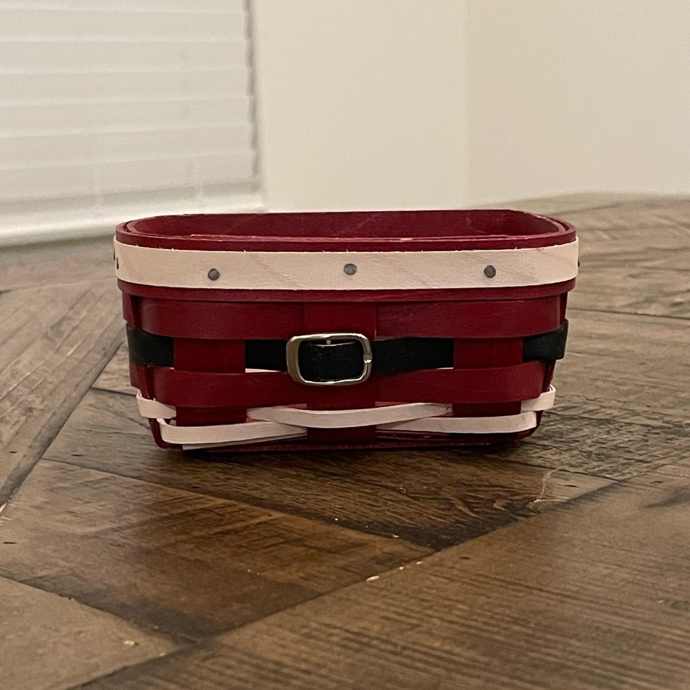 Longaberger Santa Belly Christmas Basket, Business Card Size